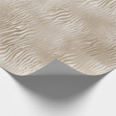 Bleek Gouden Glam Glitzy Zebra Print Stripes Cadeaupapier (Hoek)