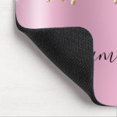 Bleek Gouden Glitterdruppels Roze Schittering Muismat (Hoek)