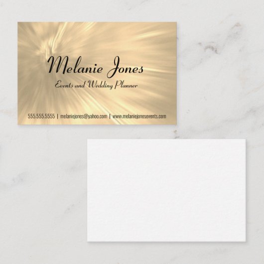 Bleek-goudexplosie Visitekaartje (Voorkant / Achterkant)