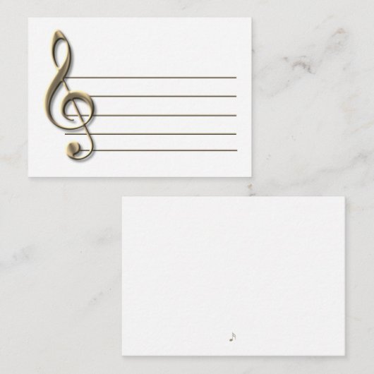 Bleek goudkleurig wasgoed blanco notiecard notitiekaartje (Voorkant / Achterkant)