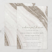 Bleek goudmarmer Agate repetitie Bedankkaart (Voorkant / Achterkant)