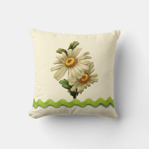 Bleek Green Daisy Kussen