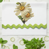 Bleek Green Daisy Theedoek (Gevouwen)