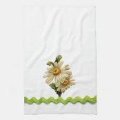 Bleek Green Daisy Theedoek (Verticaal)