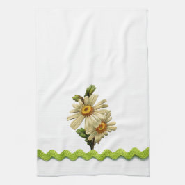 Bleek Green Daisy Theedoek
