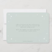 Bleek Green Season's Greetings Retro Stars Flat Feestdagenkaart (Achterkant)