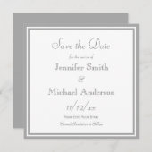 Bleek Grey Save the Date Wedding (Voorkant / Achterkant)