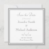 Bleek Grey Save the Date Wedding (Voorkant)
