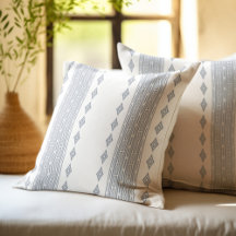 Bleek grijs en wit Aztec Tribal Striped Patroon