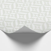 Bleek grijs geometrisch decoderpatroon cadeaupapier (Hoek)