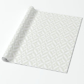 Bleek grijs geometrisch decoderpatroon cadeaupapier (Uitgerold)