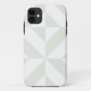 Bleek grijs geometrisch decoderpatroon Case-Mate iPhone case