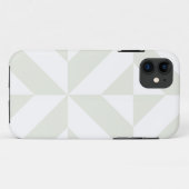Bleek grijs geometrisch decoderpatroon Case-Mate iPhone case (Achterkant (horizontaal))