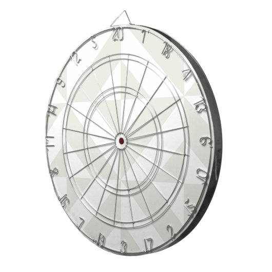 Bleek grijs geometrisch decoderpatroon dartbord (Voorkant Rechts)