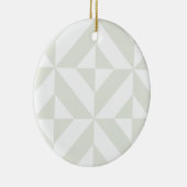 Bleek grijs geometrisch decoderpatroon keramisch ornament (Rechts)