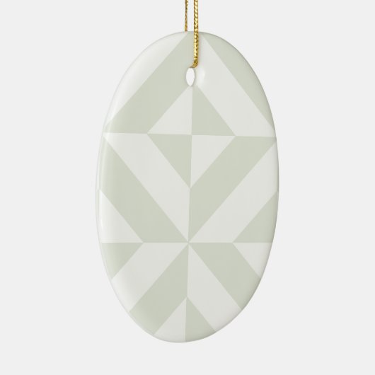 Bleek grijs geometrisch decoderpatroon keramisch ornament (Rechts)