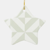 Bleek grijs geometrisch decoderpatroon keramisch ornament (Voorkant)