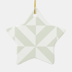 Bleek grijs geometrisch decoderpatroon keramisch ornament