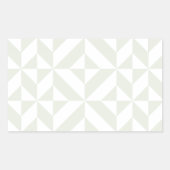 Bleek grijs geometrisch decoderpatroon rechthoekige sticker (Voorkant)