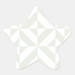 Bleek grijs geometrisch decoderpatroon ster sticker