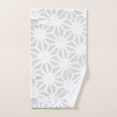 Bleek grijs geometrisch patroon bad handdoek (Handdoek)