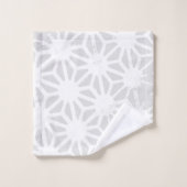 Bleek grijs geometrisch patroon bad handdoek (Wasdoekje)