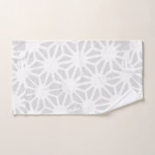 Bleek grijs geometrisch patroon bad handdoek (Handdoek)
