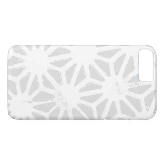 Bleek grijs geometrisch patroon Case-Mate iPhone case (Achterkant (Horizontaal))