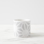 Bleek grijs geometrisch patroon espresso kop (Voorkant)