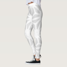 Bleek grijs geometrisch patroon leggings