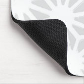 Bleek grijs geometrisch patroon muismat (Hoek)