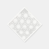 Bleek grijs geometrisch patroon servet (Hoek)