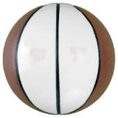 Bleek grijs, melkwit, bloemontwerp basketbal (Verticaal)