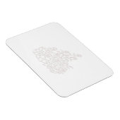Bleek grijs, melkwit, bloemontwerp magneet (Rechterzijde)