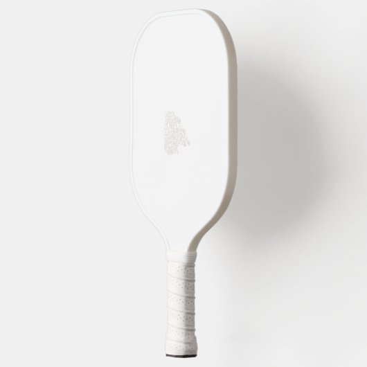 Bleek grijs, melkwit, bloemontwerp pickleball paddle (Links)