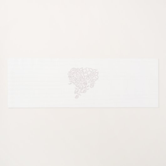 Bleek grijs, melkwit, bloemontwerp yogamat (Achterkant (horizontaal))