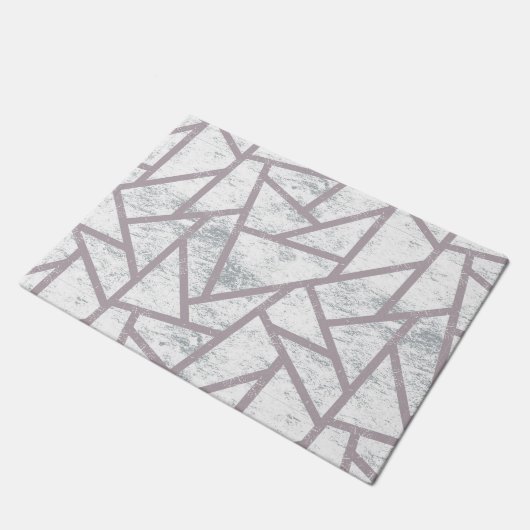 Bleek grijs mozaïekpatroon deurmat (Schuin)
