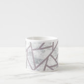 Bleek grijs mozaïekpatroon espresso kop (Voorkant)