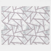 Bleek grijs mozaïekpatroon fleece deken (Voorkant (Horizontaal))