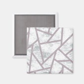 Bleek grijs mozaïekpatroon magneet (Voorkant / Achterkant)