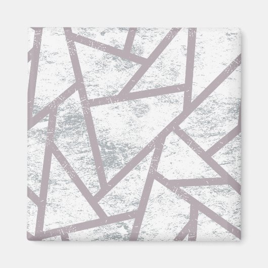 Bleek grijs mozaïekpatroon magneet (Voorkant)