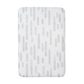 Bleek grijs op witte afgeronde lijnen badmat (Voorkant Verticaal)