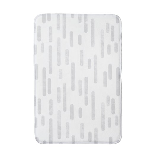 Bleek grijs op witte afgeronde lijnen badmat (Voorkant Verticaal)