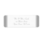 Bleek grijs retouradres etiket (Voorkant)