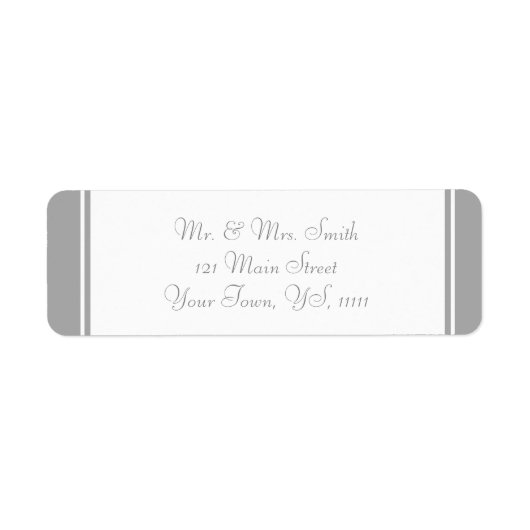 Bleek grijs retouradres etiket (Voorkant)