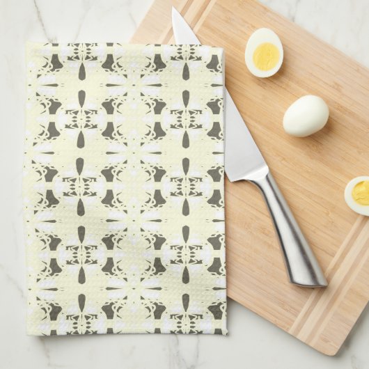 Bleek grijs-roze versiering. theedoek (Quarter Fold)