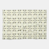 Bleek grijs-roze versiering. theedoek (Horizontaal)