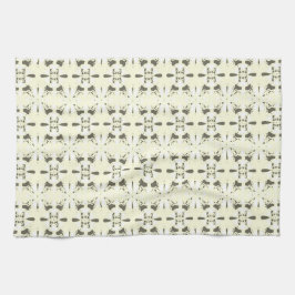 Bleek grijs-roze versiering. theedoek