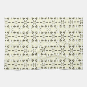 Bleek grijs-roze versiering. theedoek