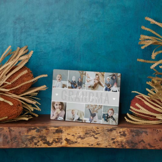 Bleek grijs We houden van je kleinmafotocollage Fotoplaat (Zijkant)